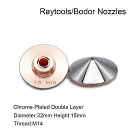 単一部品のRaytoolsのノズル/二重層Dia.28mm H15 M11の口径0.8-4.0mmを切るセリウム レーザー