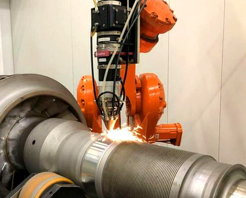 タービン修理用ロボットレーザーコーディングマシンシステム