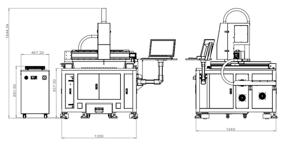 600*600mm 小型の精密ファイバーレーザー切断機 1500W 2KW 3000W